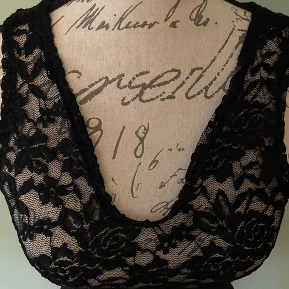 Women’s Floral Lace Sheer Tank Top Size Tall XS - Picture 4 of 6